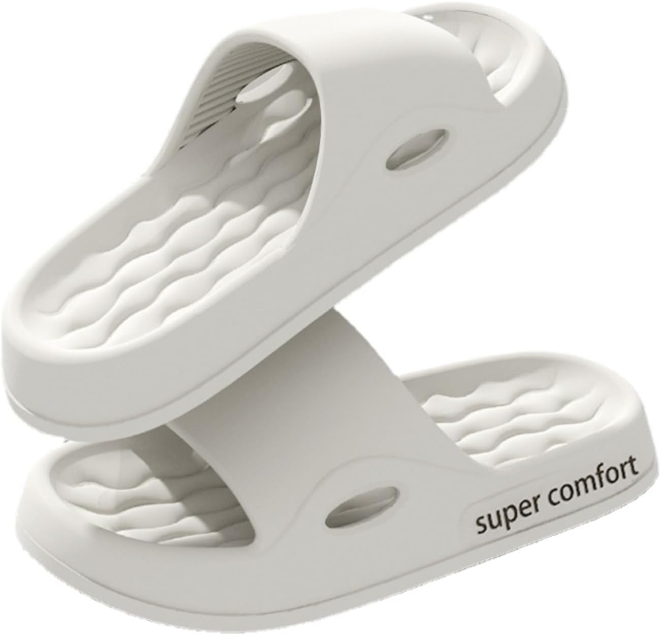 

Домашние тапочки iwhgrmp, облачные тапочки для женщин и мужчин, нескользящие домашние тапочки с утолщенной подошвой, тапочки для ванной и душа, мягкая подошва, удобные для дома, улицы и пляжа, слоновая кость