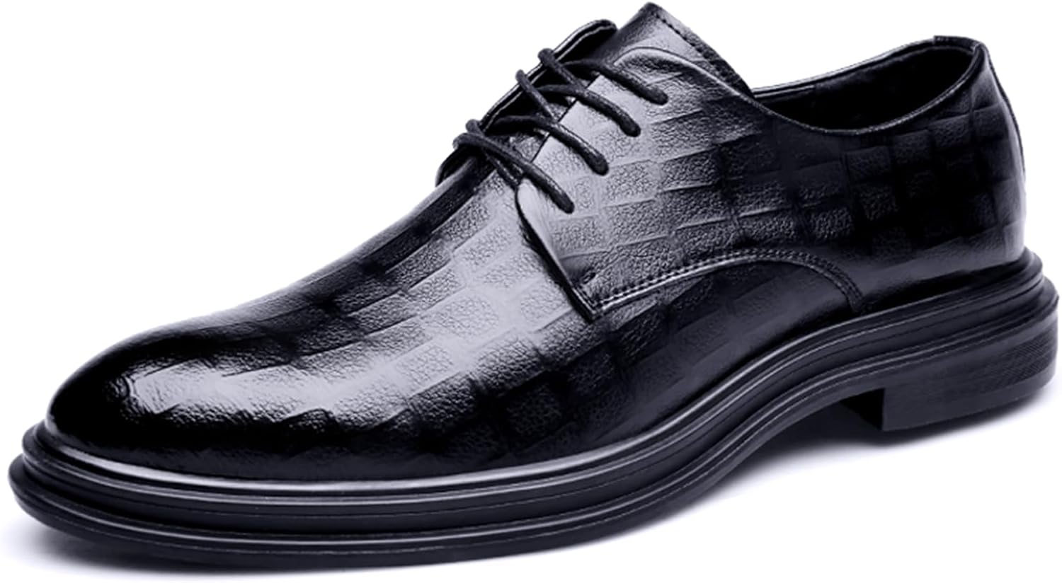 

Мужские классические туфли оксфорды для делового стиля с круглым носком и шнуровкой Abborora, черный