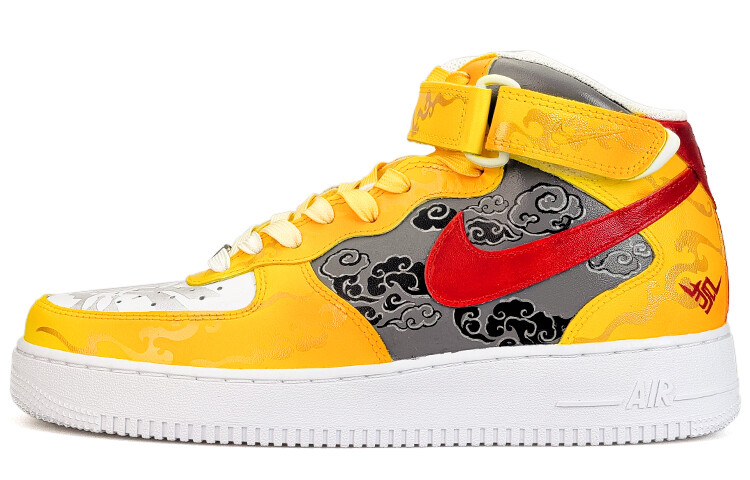 

Кроссовки Nike Air Force 1 Skateboard Shoes Men Mid-Top Yellow/White/Red/Black/Grey