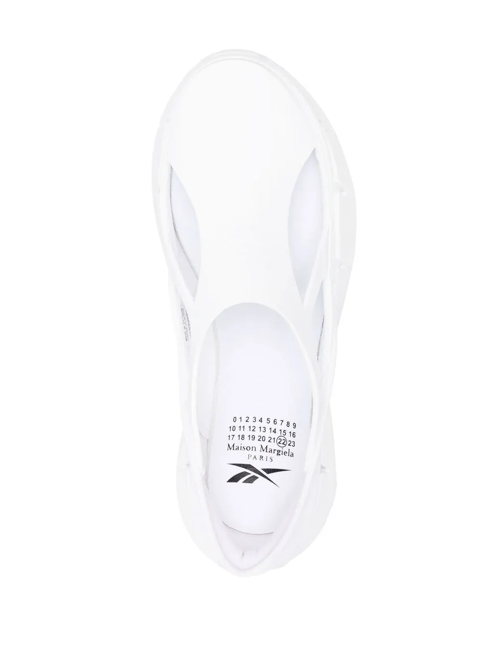 Слипоны с вырезами из коллаборации с Reebok MAISON MARGIELA, белый — фото 4