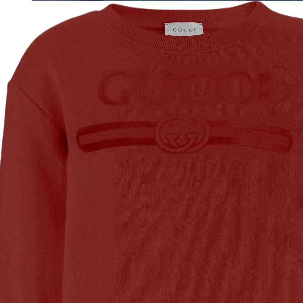 Детский свитшот с круглым вырезом GUCCI, Red — фото 4