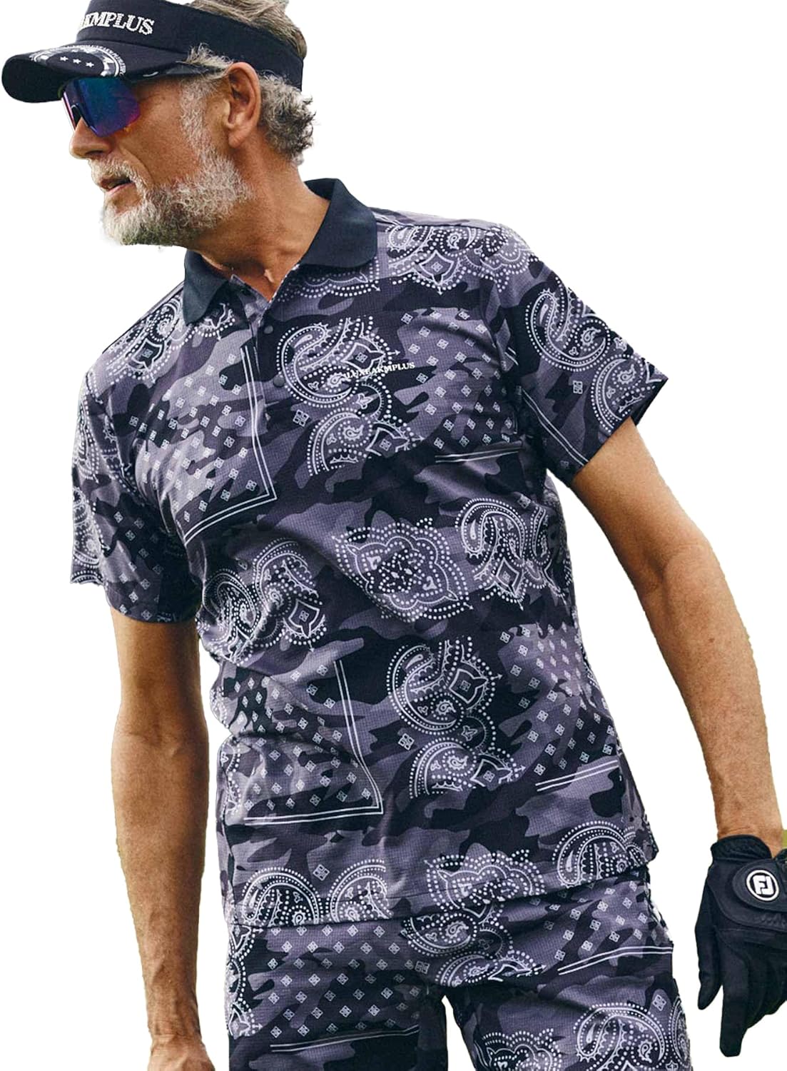 

Мужская современная поло-рубашка для гольфа LUXEK Plus с логотипом на спине и вентиляцией Luxeakmplus, черный