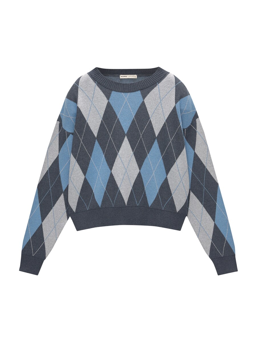 

Свитер Pull&Bear, цвет Light blue/Dark blue
