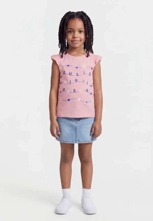 Футболка с принтом для малышей Guess, Cupid Pink