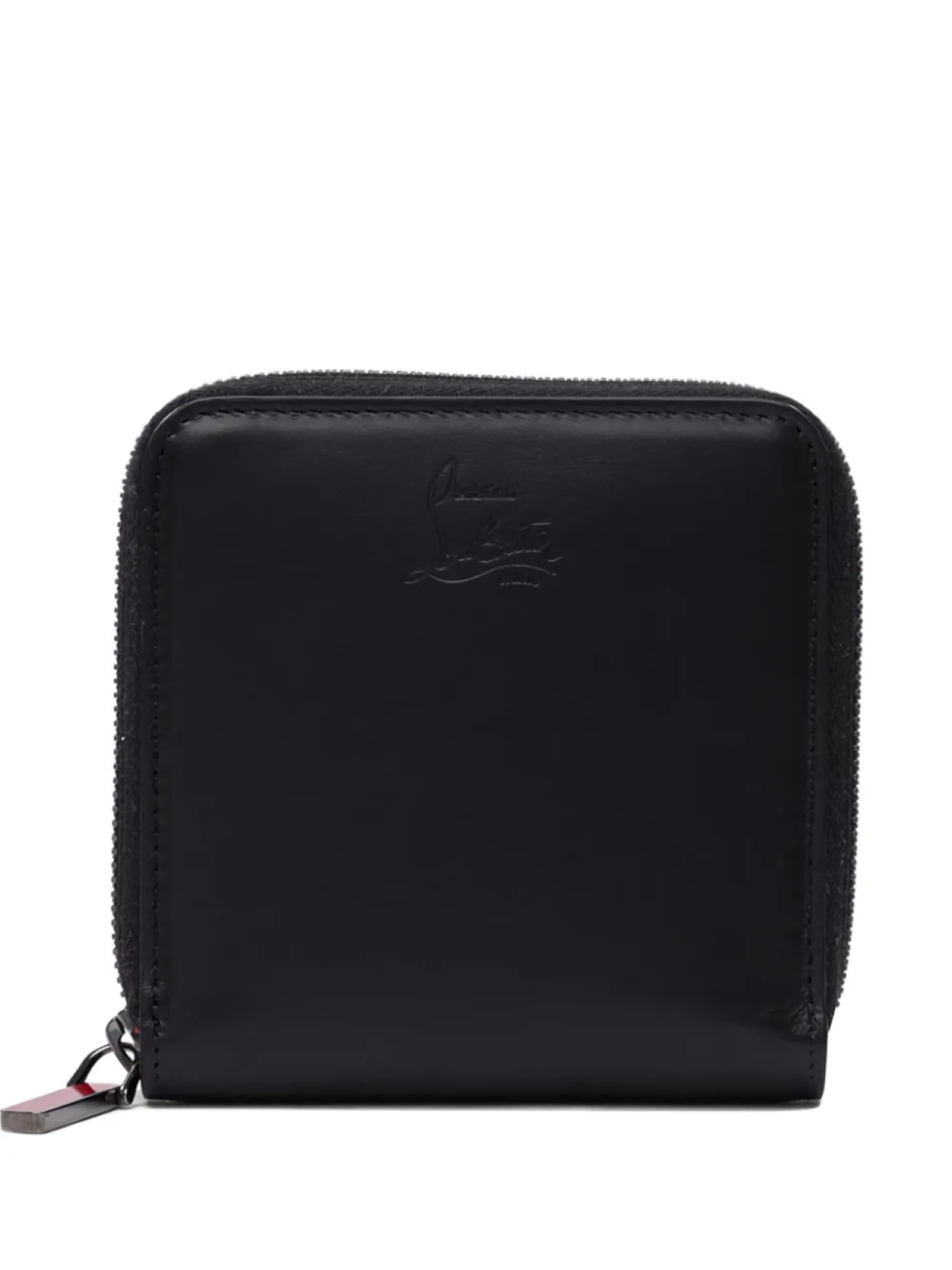 

Кожаный кошелек Christian Louboutin с застежкой-молнией, черный