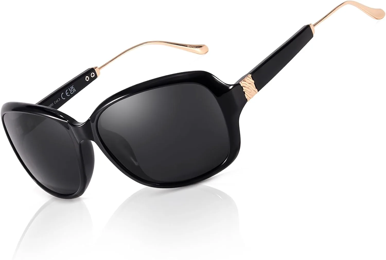 

Очки ночного видения LVIOE для вождения (женщины и мужчины), желтые, антибликовые, поляризованные, N8158, A01 Glossy Black Frame / Black Polarized Lenses