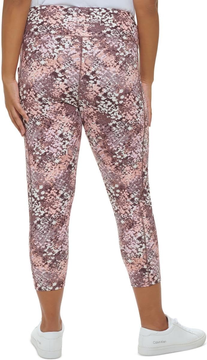 Леггинсы Calvin Klein Performance Plus Size с принтом и высокой талией длиной 7/8, Conceal Creamsicle — фото 2