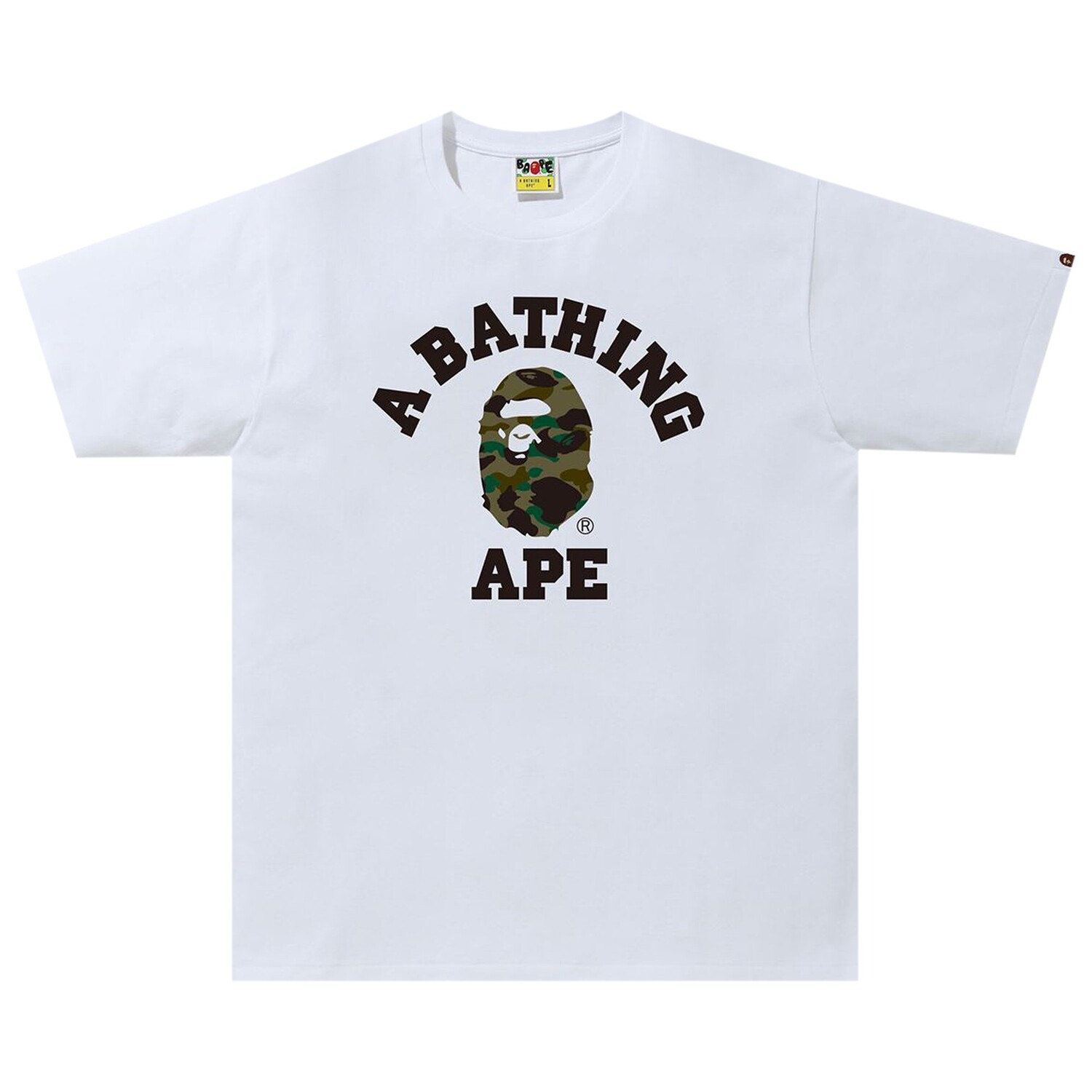 

Футболка BAPE 1st Camo College, цвет Белый/Серый