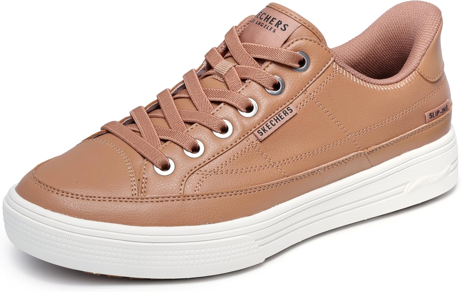 

Мужские кроссовки Skechers Arch Fit Arcade - удобные слипоны без застежек, Tan