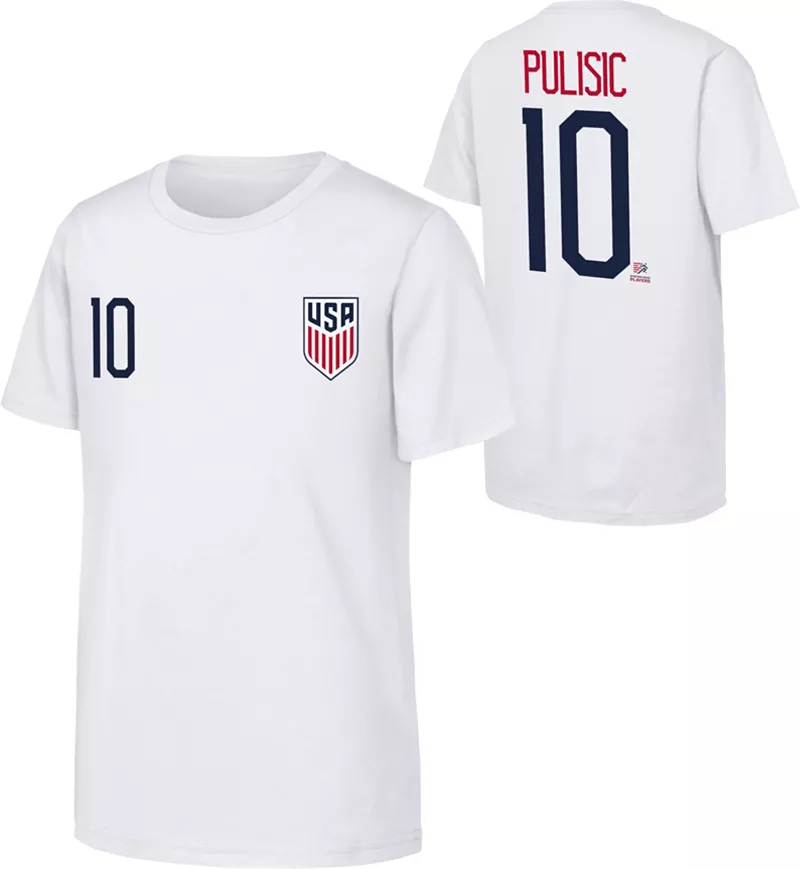 

Женская белая футболка Outerstuff USMNT Christian Pulisic #10