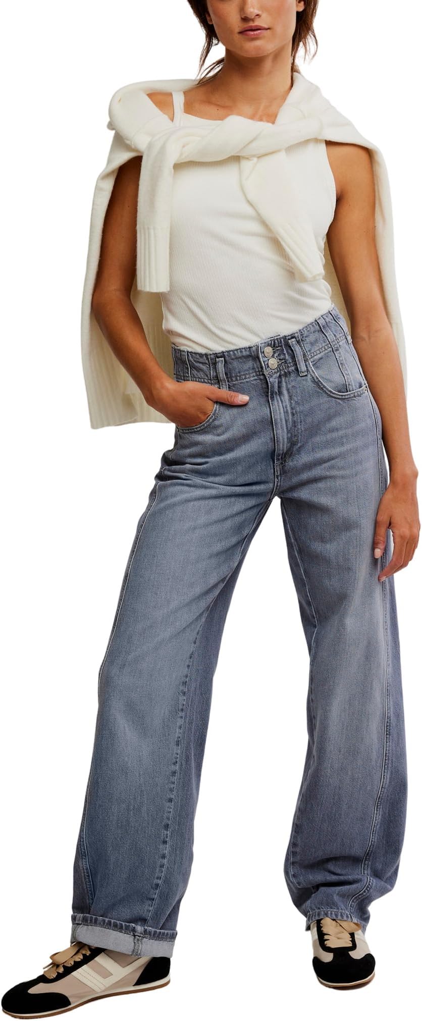 

Джинсы Free People Aster Straight, цвет Slate