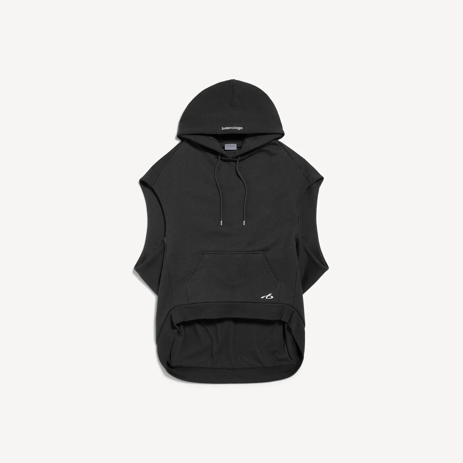 Мужская толстовка без рукавов Regular Fit Hoodie Bodies черного цвета Balenciaga