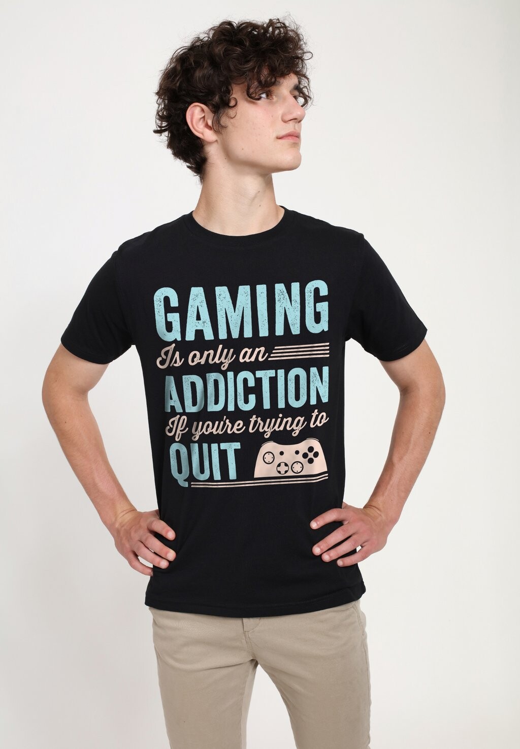 

Футболка с принтом VIDEOGAMES DUKE SONS GAMING ADDICTION Henry Tiger, черный
