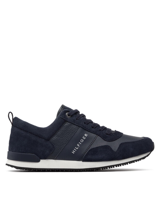 

Кроссовки Iconic Leather Suede Mix Runner Tommy Hilfiger, темно-синий