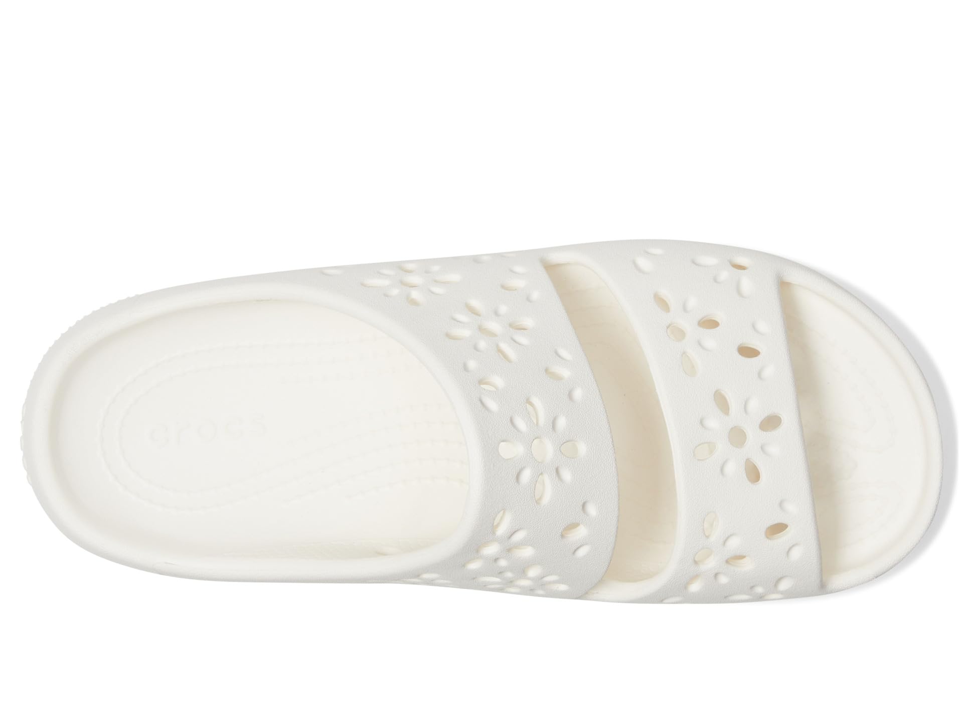 Сандалии Unisex Crocs Classic Sandals 2.0 with Floral Cutout Design, цвет Chalk — фото 2