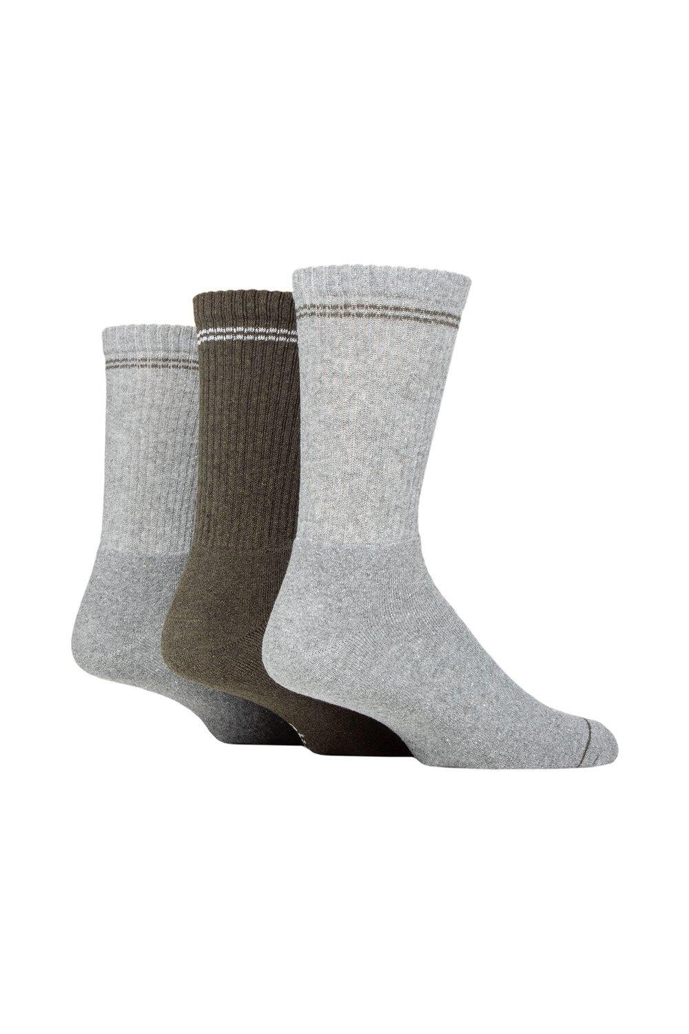 

3 пары модных спортивных носков из 100% переработанного хлопка SOCKSHOP TORE, серый