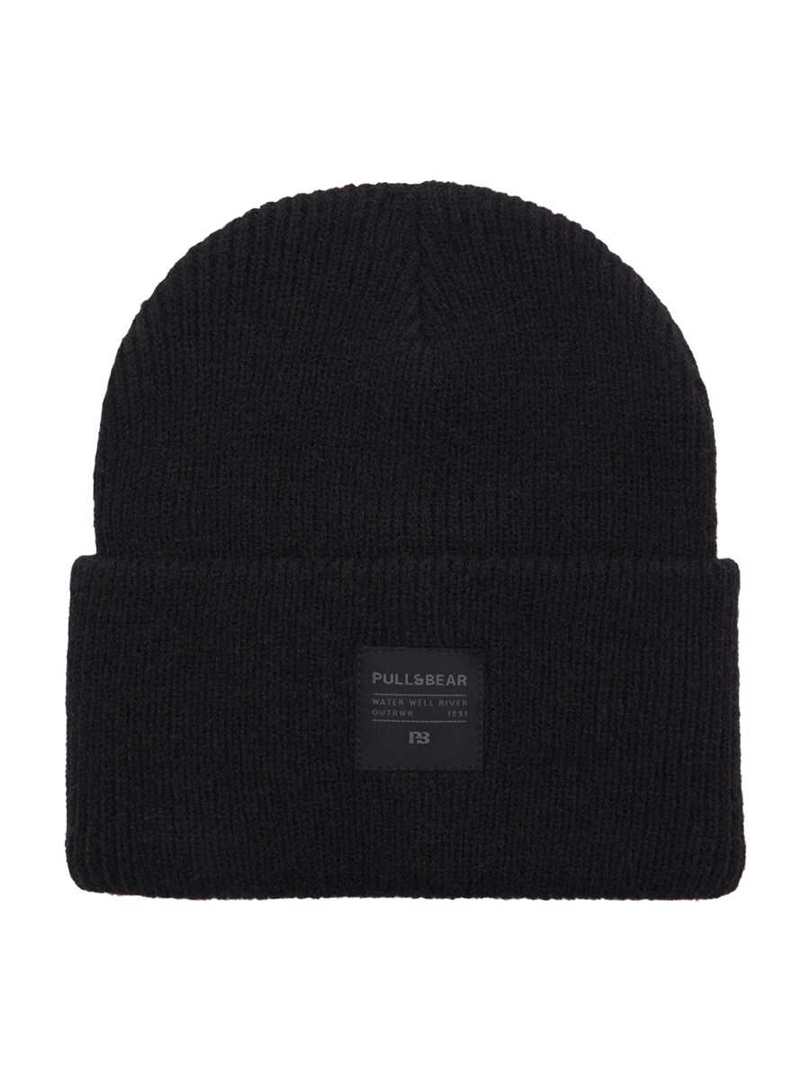 

Шапка Pull&Bear Beanie, черный