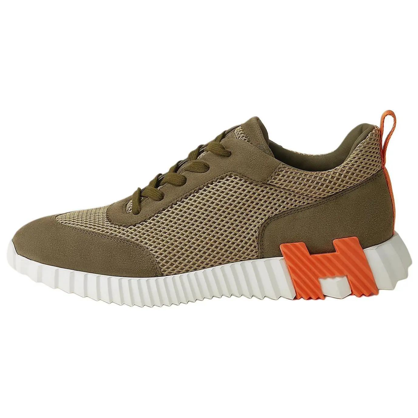 

HERMES Кроссовки low top повседневные мужские olive green