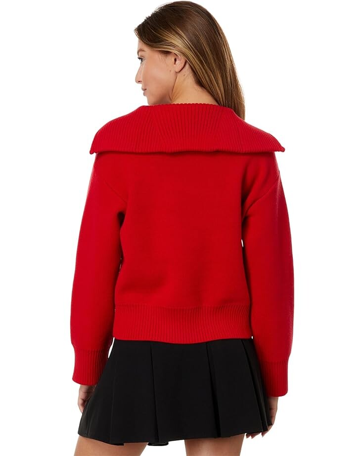 

Свитер English Factory 1/4 Zip Knit Sweater, красный