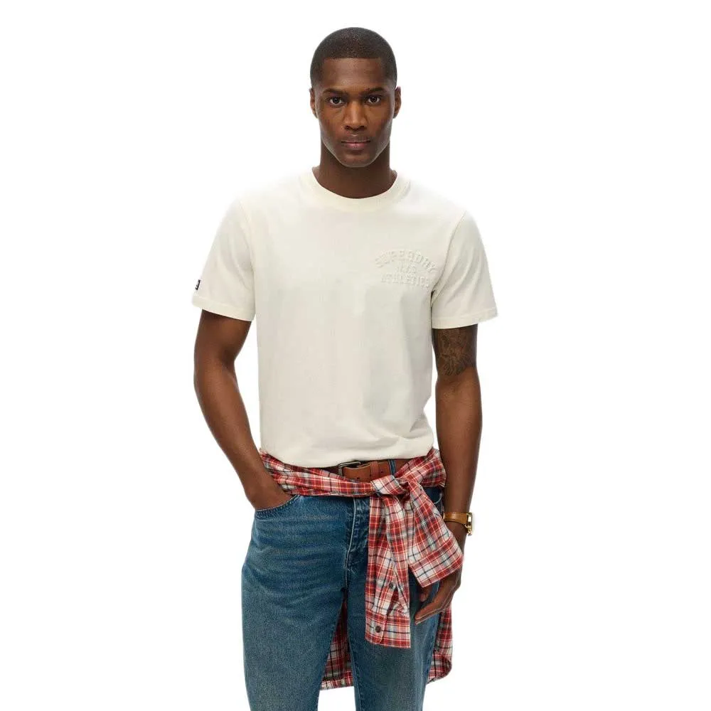 

Футболка с коротким рукавом Superdry Athletic Emboss Relaxed Fit, бежевый
