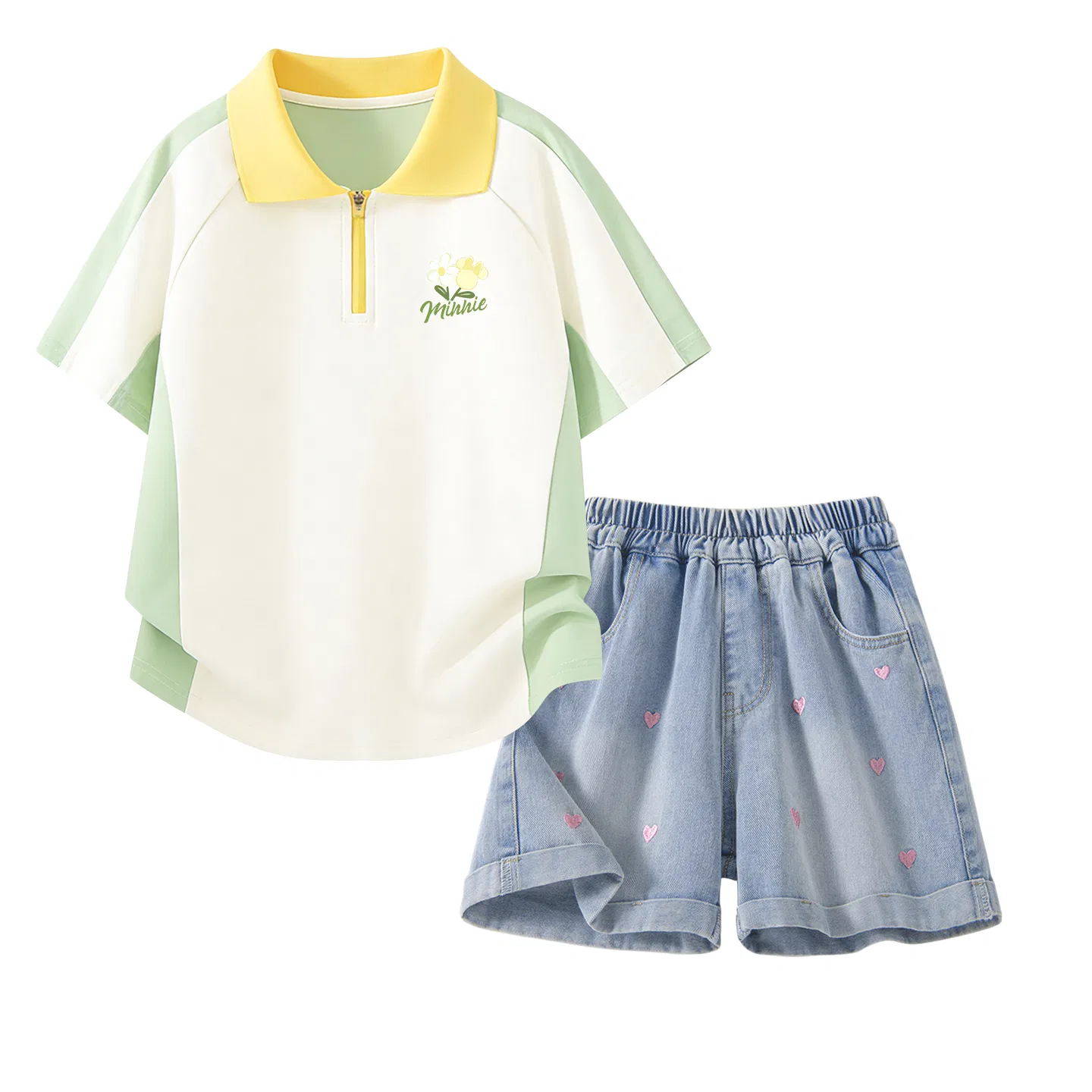 Спортивный костюм для детей Disney 2 предмета Vanilla Green и Denim Blue