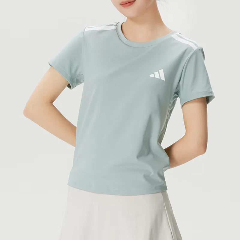 Футболка женская Quick Dry Adidas, Light Gray Green — фото 3