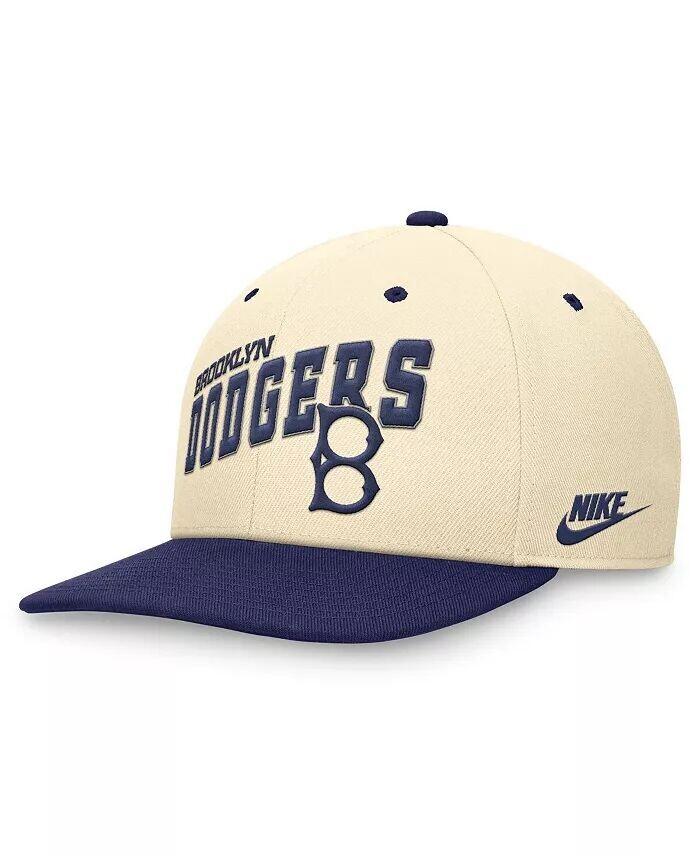 

Мужская кепка Snapback кремового/королевского цвета Brooklyn Dodgers Rewind Cooperstown Collection Performance Snapback Nike, белый