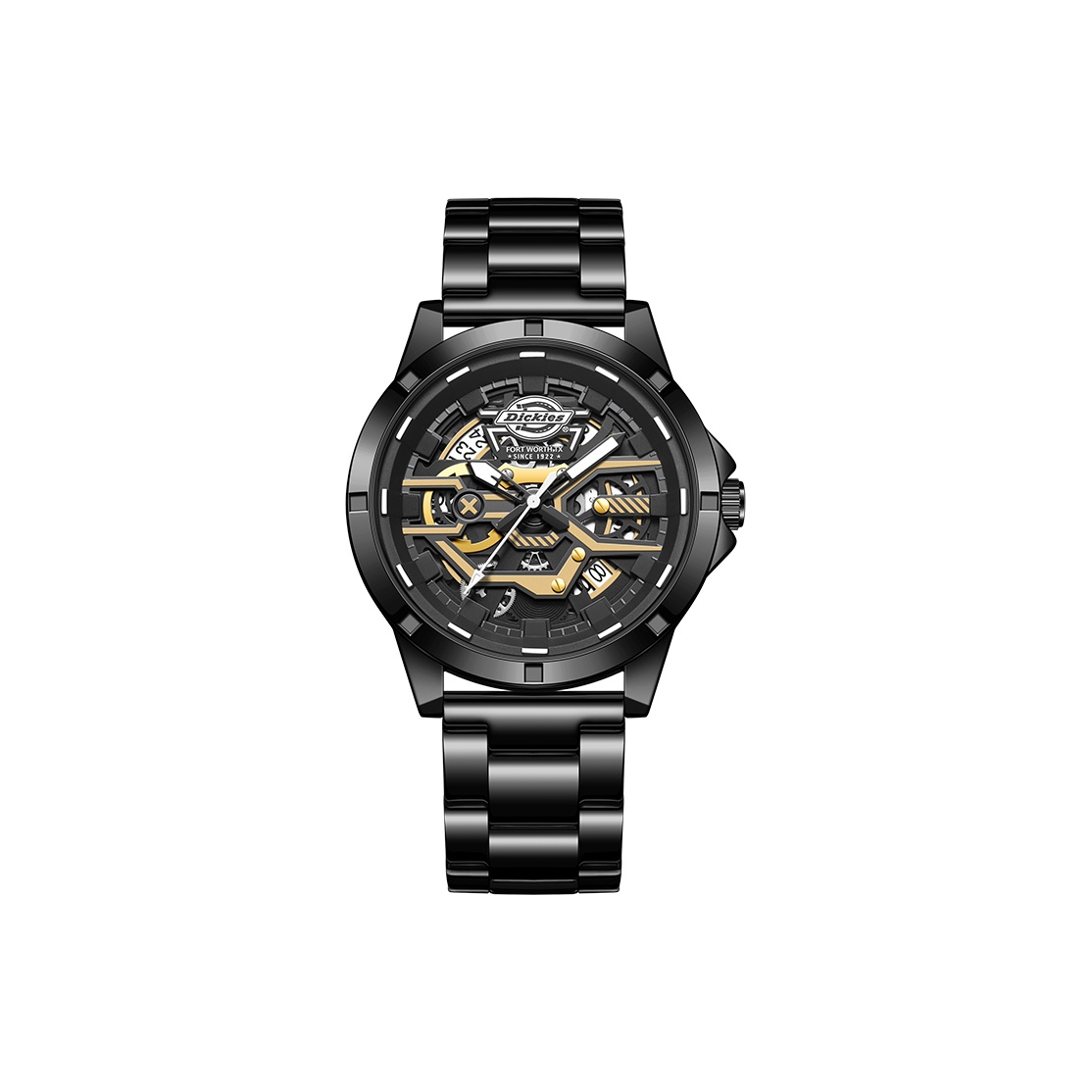 

Dickies Часы Darth Vader Collection Wrist Watch Quartz Movement Metal Strap 48*40*11mm Skeleton Dial Men's Watch