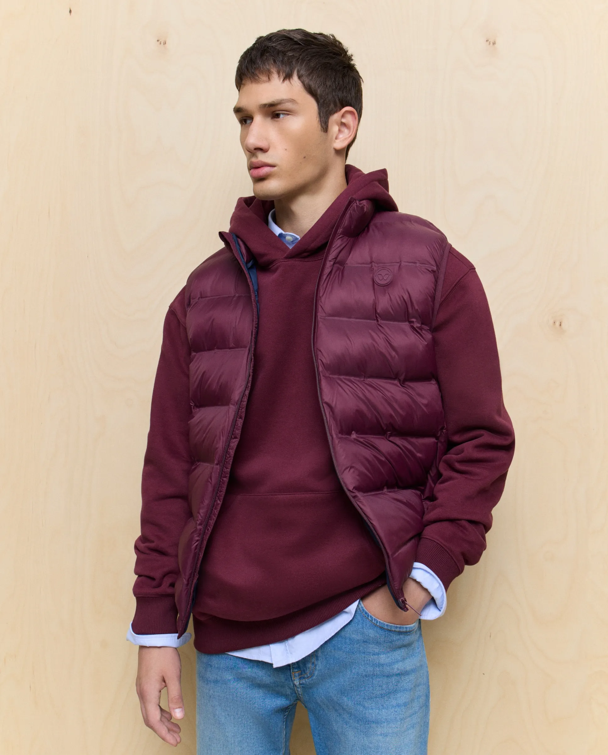 

Легкий водоотталкивающий стеганый жилет для мужчин Easy Wear, бордовый