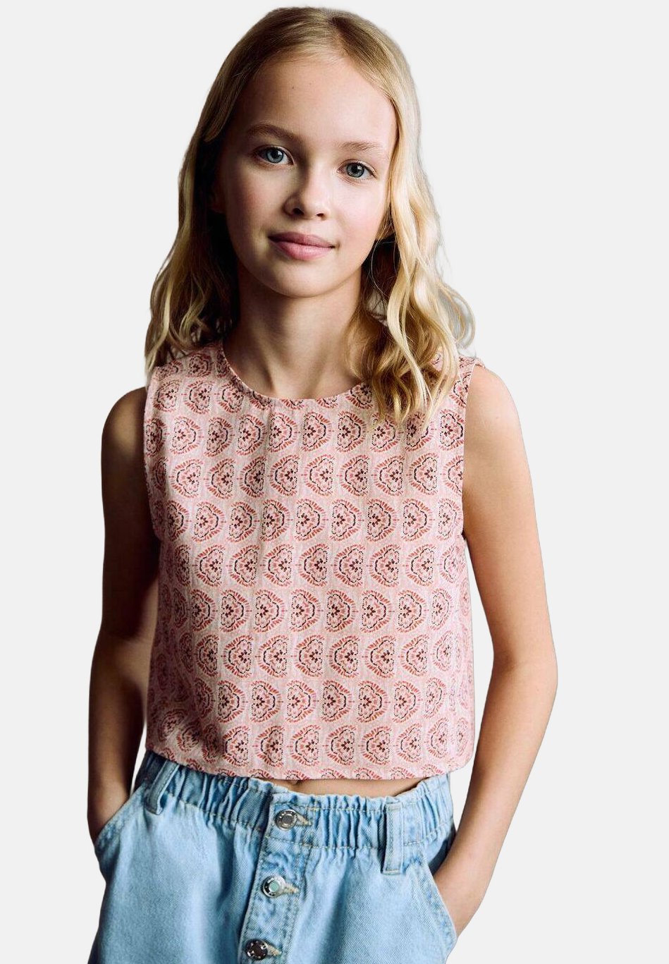 

Топ Camicetta Mango Kids, фуксия