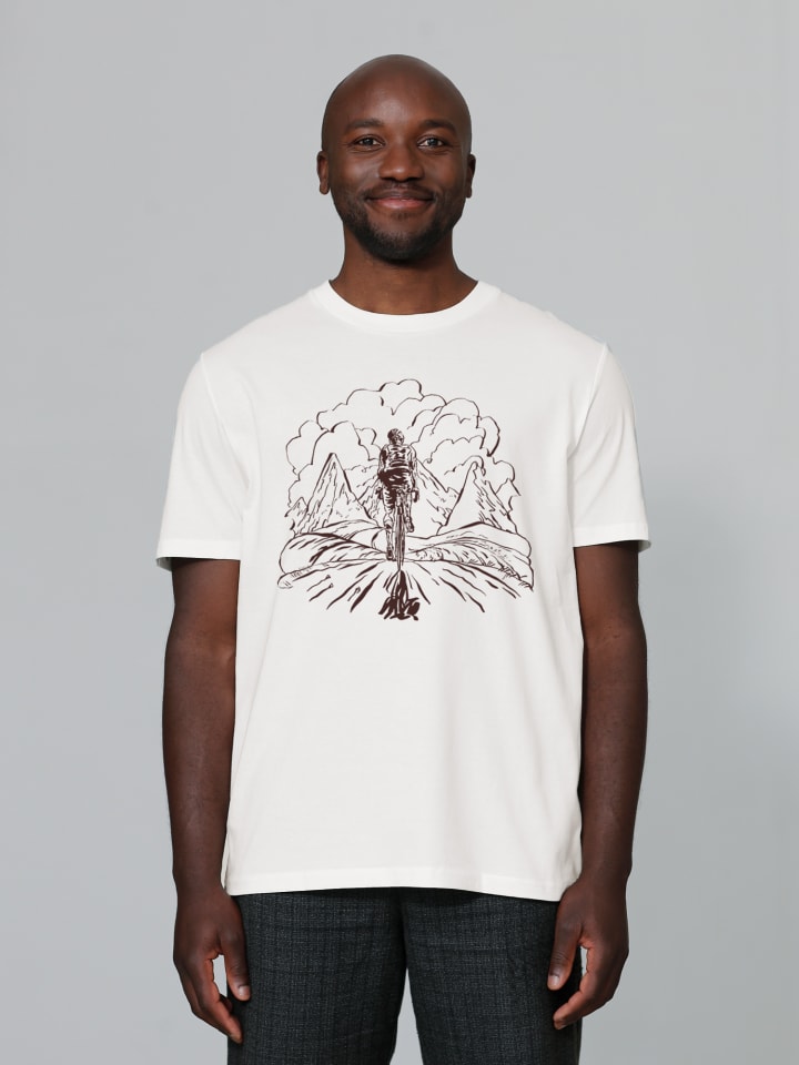 

Футболка wat Apparel T-Shirt Berge und Mountainbike, белый