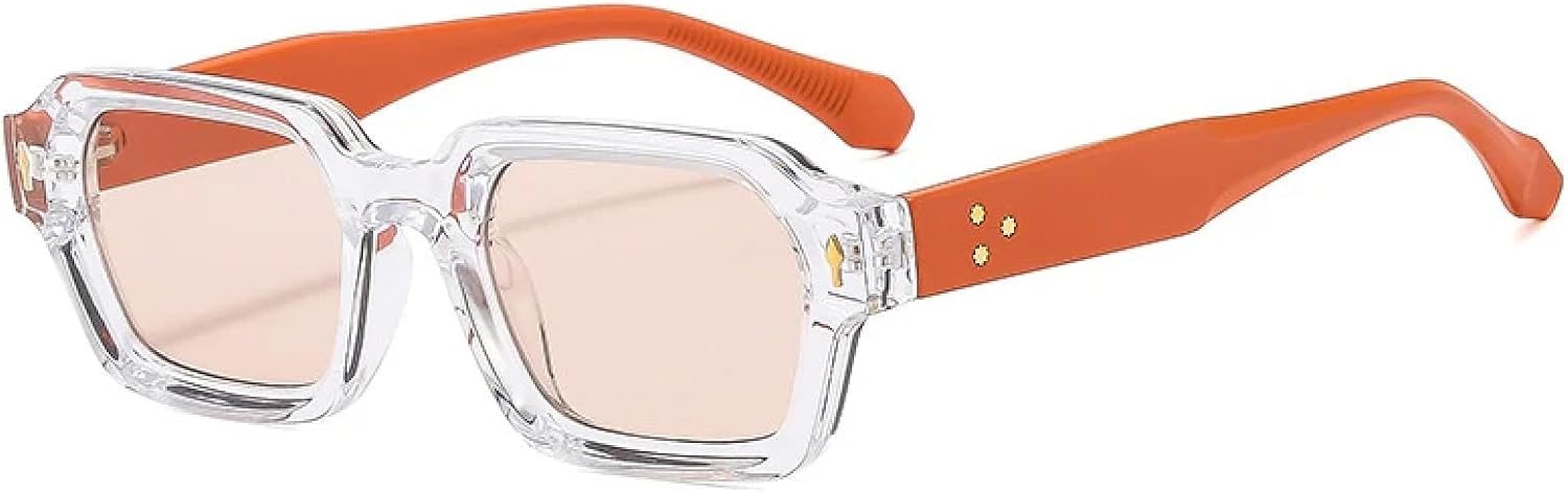 

Солнцезащитные очки с защитой от УФ-излучения UV400 | Женские, мужские с градиентным покрытием и заклепками, двухцветные, для занятий спортом на открытом воздухе и вождения DSVIGF, Clear Champagne