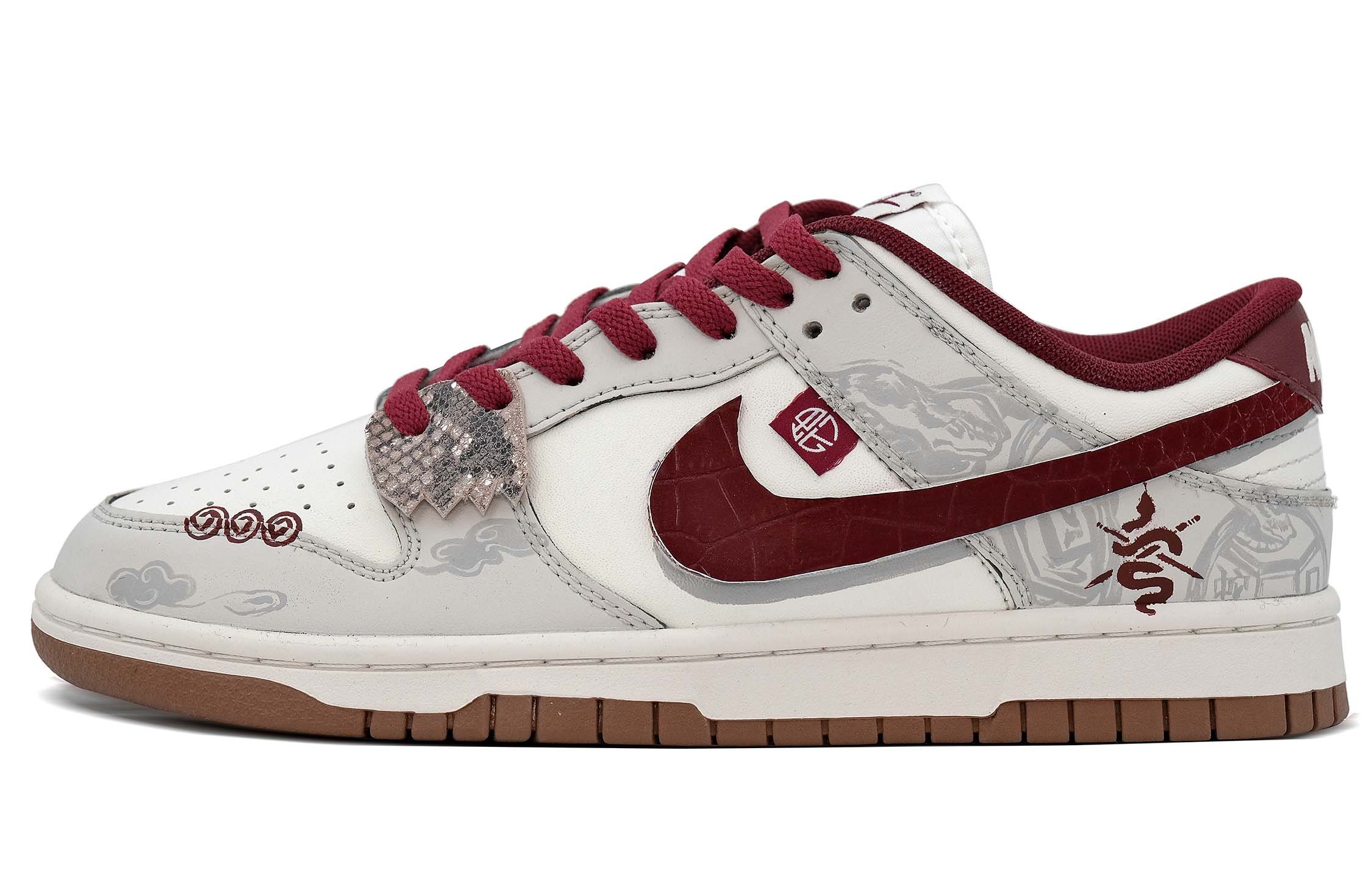 

Nike Кроссовки для скейтбординга Dunk Anti-Slip, износостойкие, низкие, мужские, бежево-красные