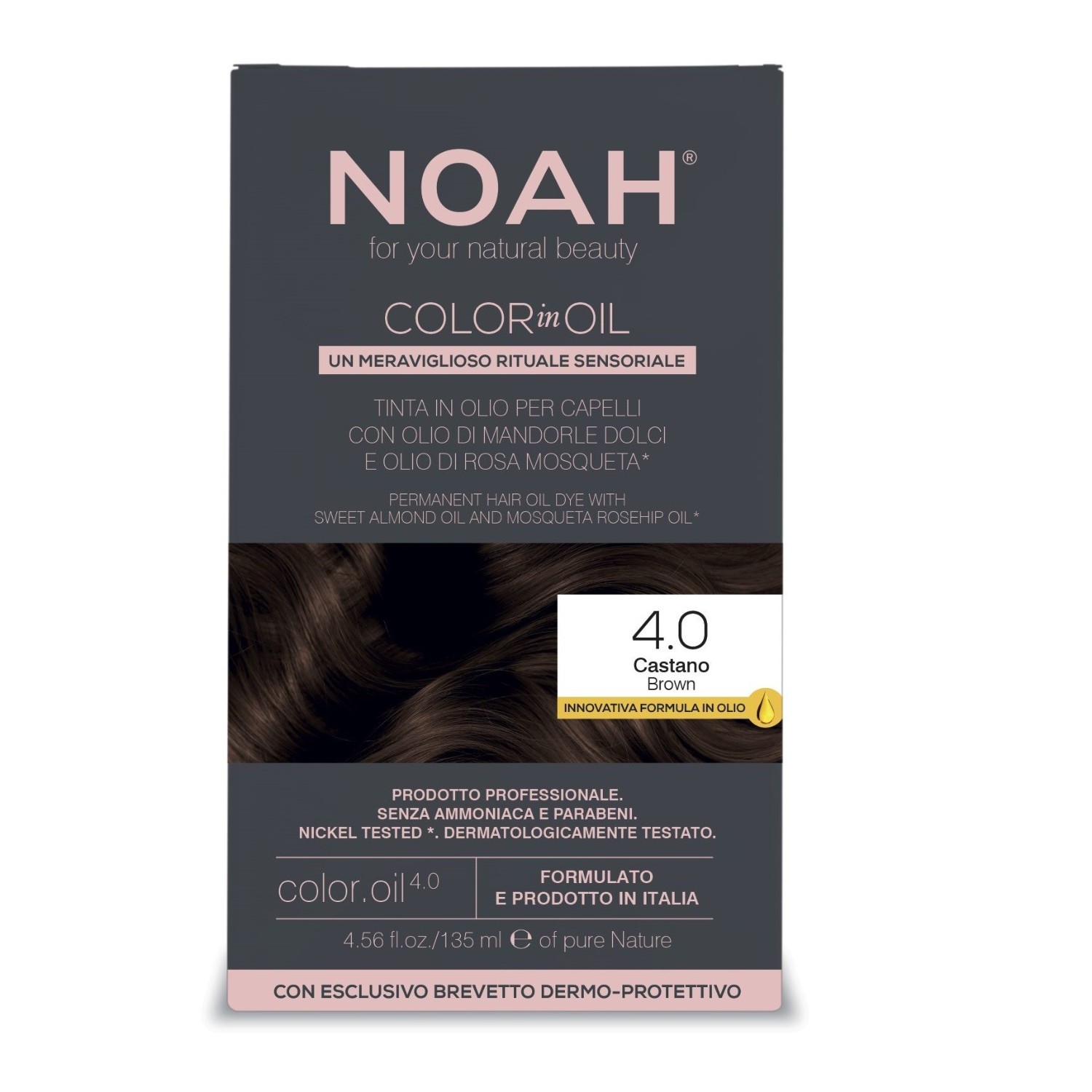 

Краска для волос color in oil 4.0 Noah, объем 135 мл.