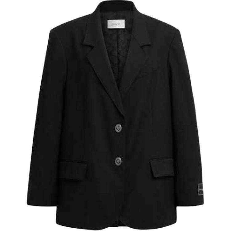 

COACH Женское черное пальто для делового костюма, Black