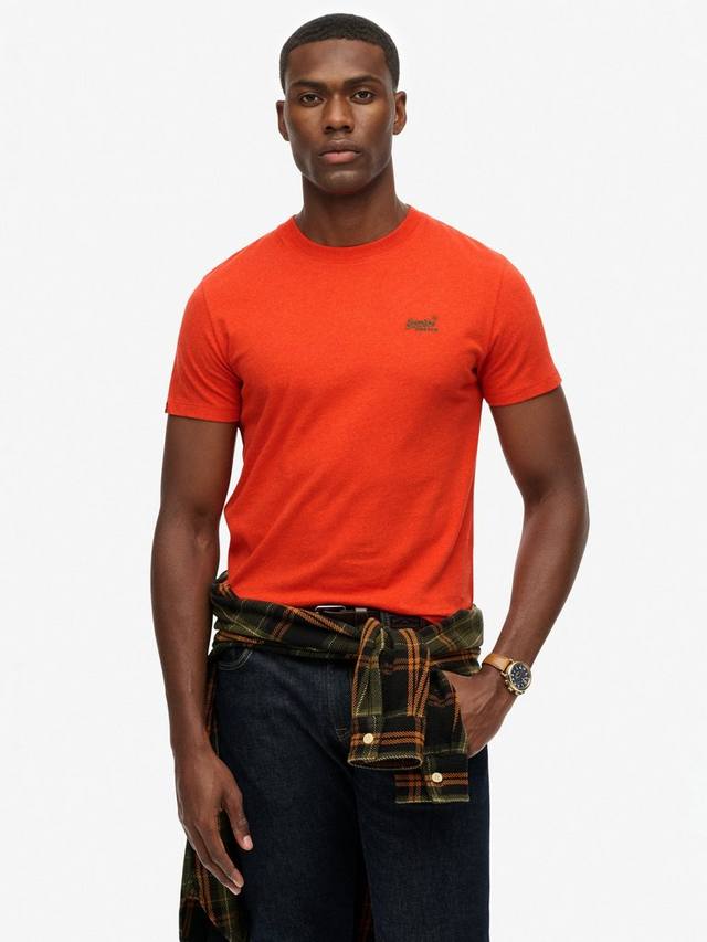 

Футболка с логотипом из органического хлопка Regular Fit с короткими рукавами Superdry, Orange Marl/Green