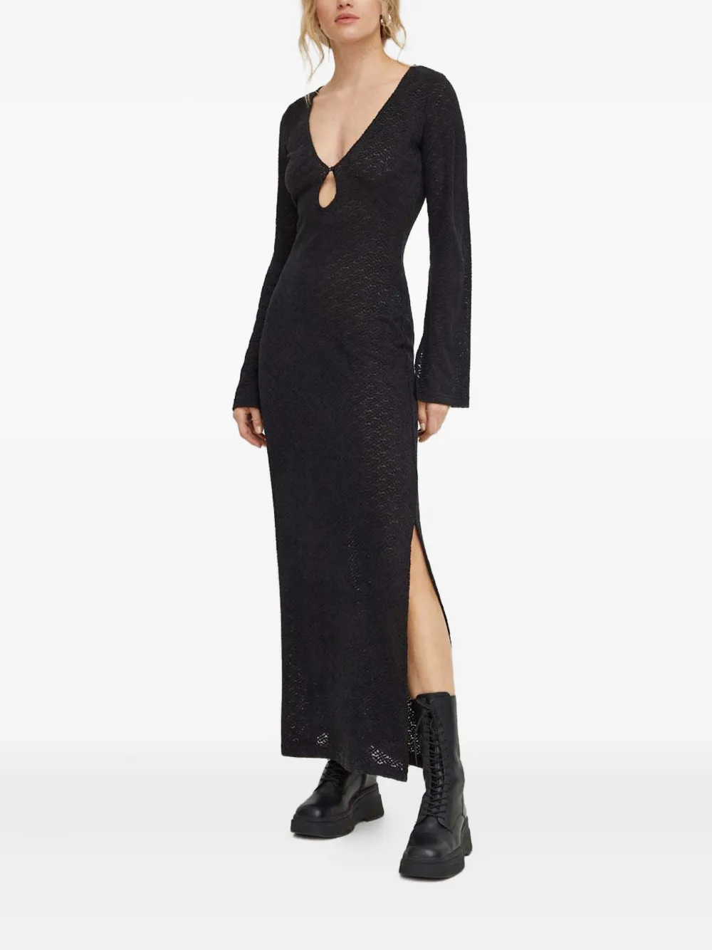 

Платье с вырезами и длинными рукавами Résumé, черный