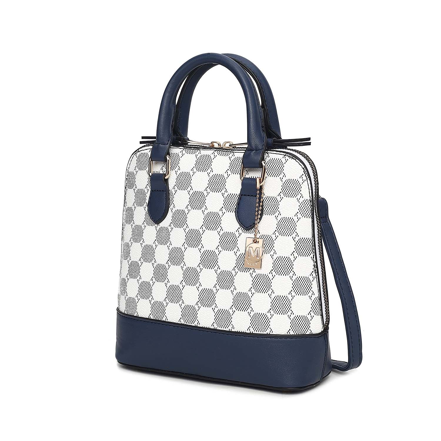 

Женская сумка-саквояж Marjorie с круглым принтом от Mia K MKF Collection By Mia K., темно-синий