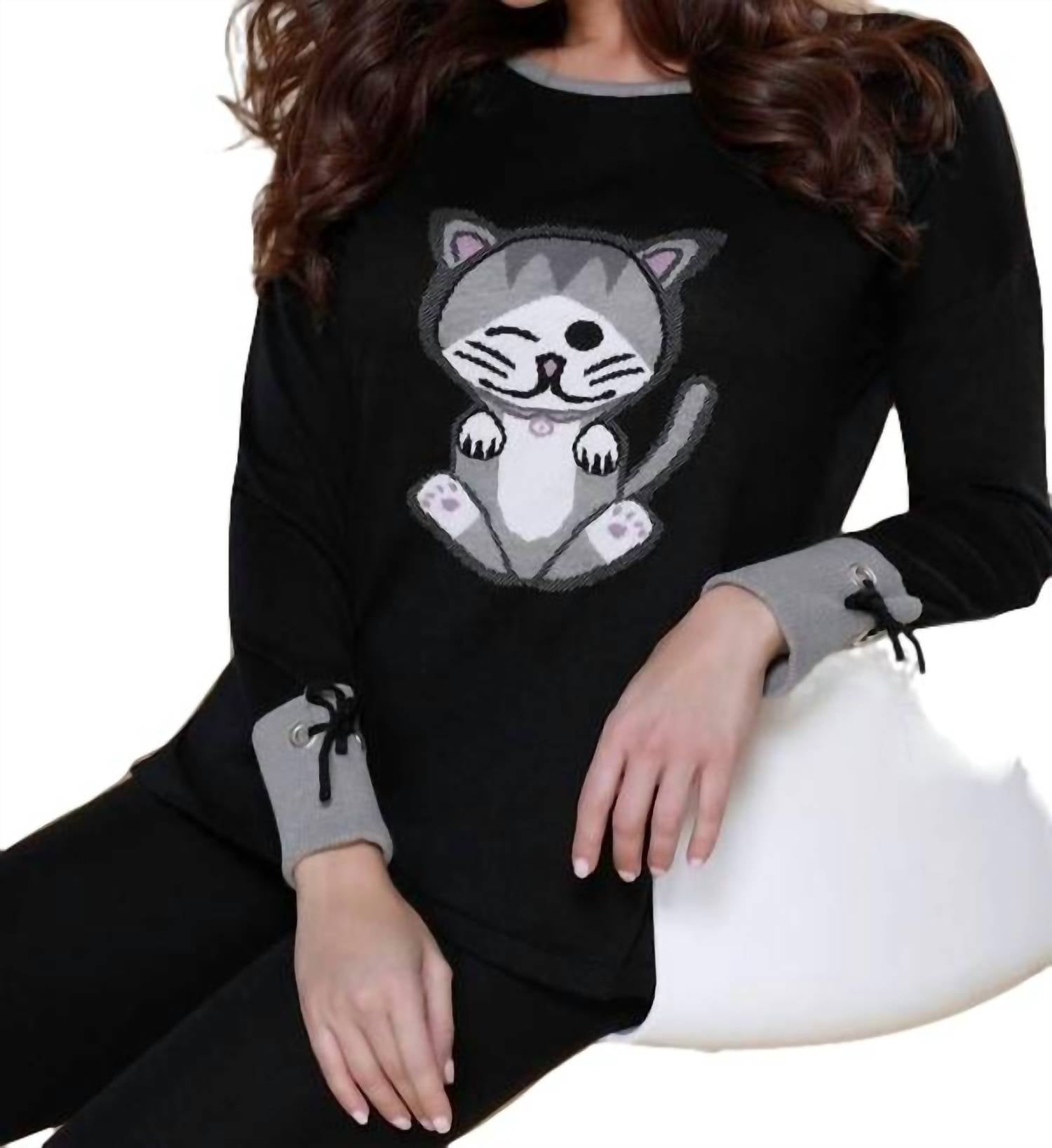 

Пуловер Kitty Paws черного цвета Multi ANGEL