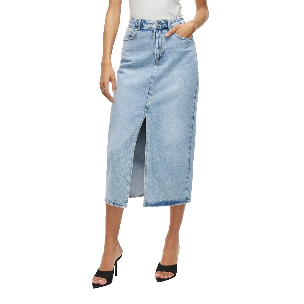 

Юбка Vila Jaf denim skirt, синий