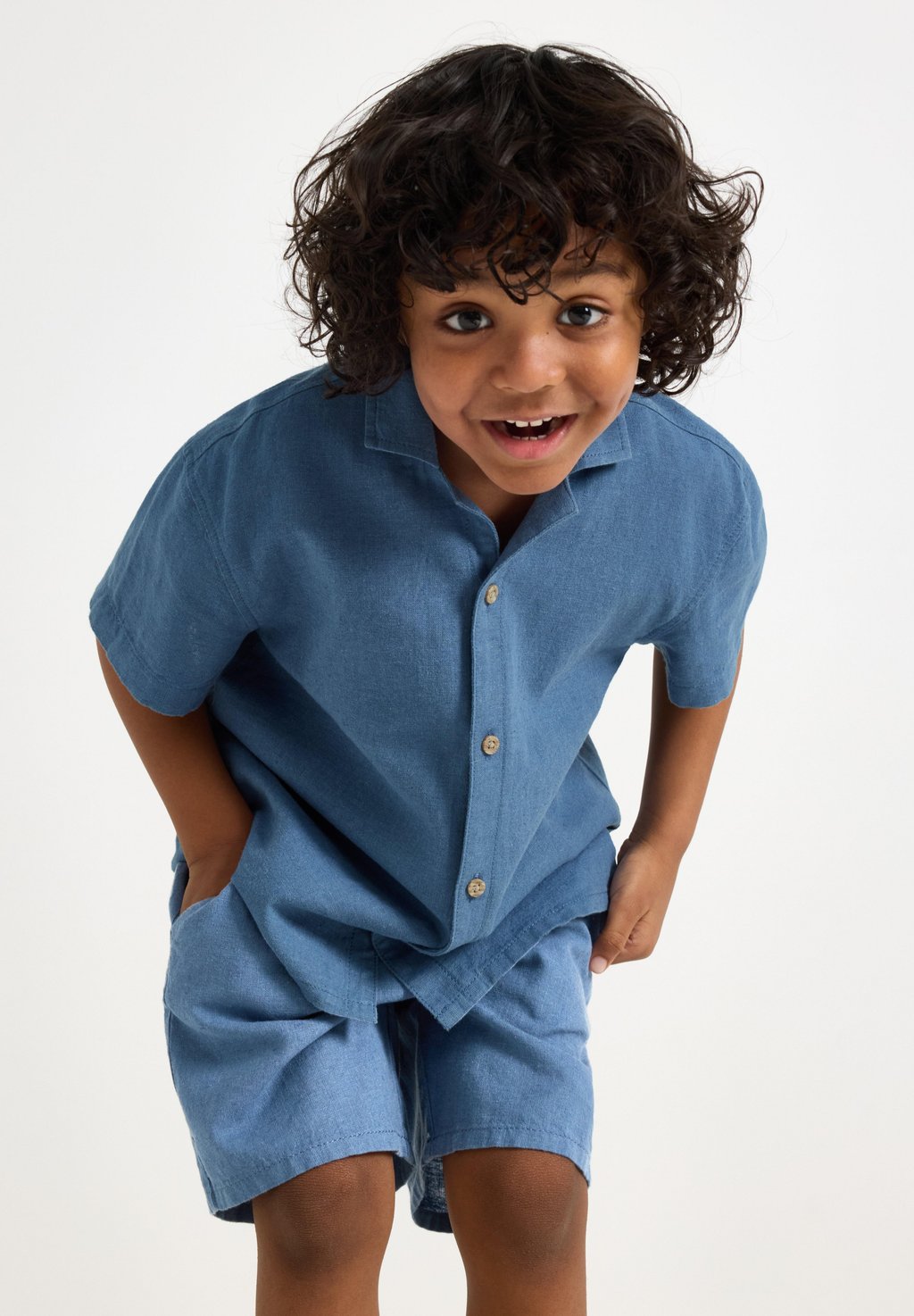 

Рубашка SHORT-SLEEVED Lindex, синий
