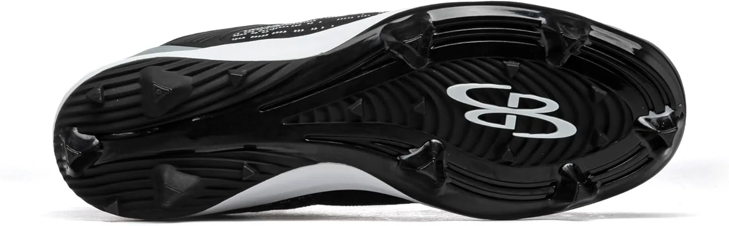 Мужские бутсы Boombah Viper Pureknit с литой подошвой - Status - Разные цвета - Разные размеры, черный/серый — фото 2