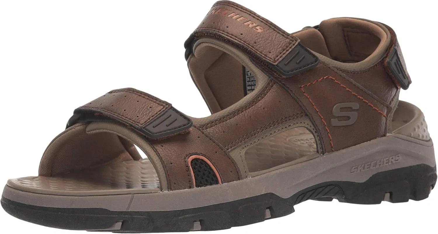 Мужские сандалии Skechers Tresmen Hirano, коричневые, размер 41 EU
