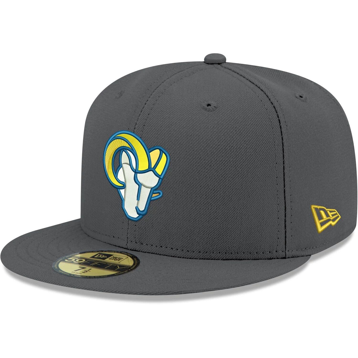 

Мужская облегающая шляпа New Era Graphite Los Angeles Rams Alternate Logo Storm II 59FIFTY