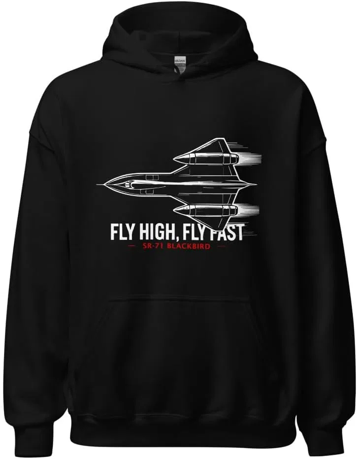 Толстовка унисекс SR-71 Blackbird Vuela Alto, Vuela Rápido Aviones Sigilosos Iconicos Entusiastas de la Aviación