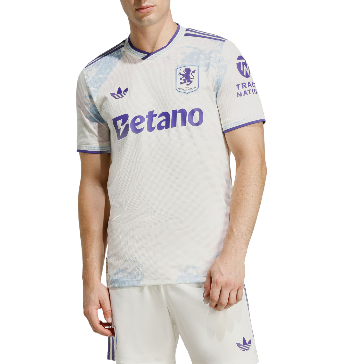 Футболка Aston Villa FC 25/26 Third Authentic Adidas Originals, белый/синий — фото 3