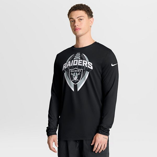 

Мужская черная футболка с длинным рукавом Las Vegas Raiders Primetime Legend Icon Performance Nike