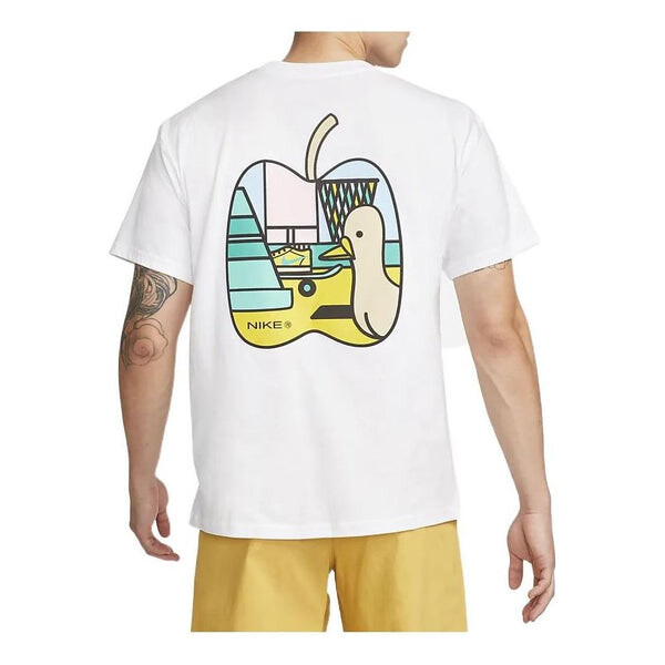 

Футболка Men's Nike SB Skateboard Cartoon Printing Straight Casual Short Sleeve White T-Shirt, белый