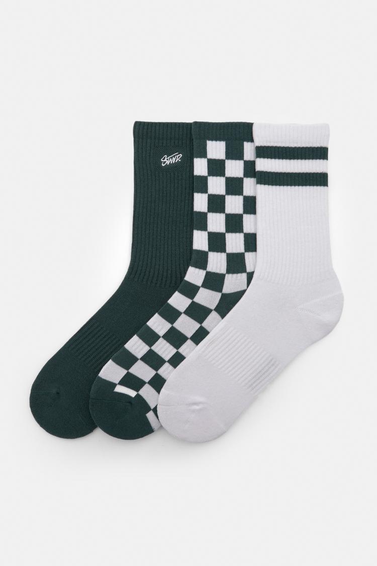 

Упаковка из 3 пар носков Pull And Bear, зеленый
