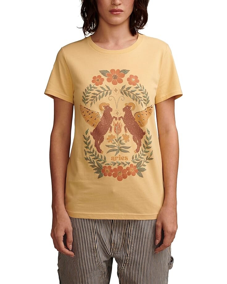 

Футболка Lucky Brand Aries Classic Crew, цвет New Wheat